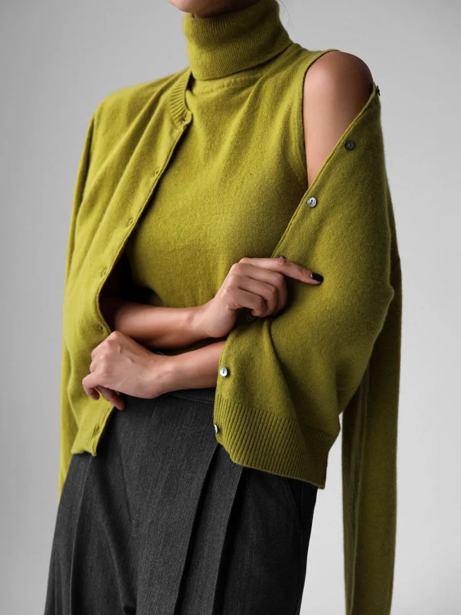 Women’s Sleeveless High-Neck Knit Top – Minimal Tailored Fit