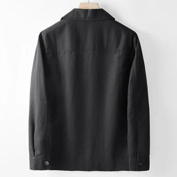 Veste en mélange de lin à boutons pour hommes