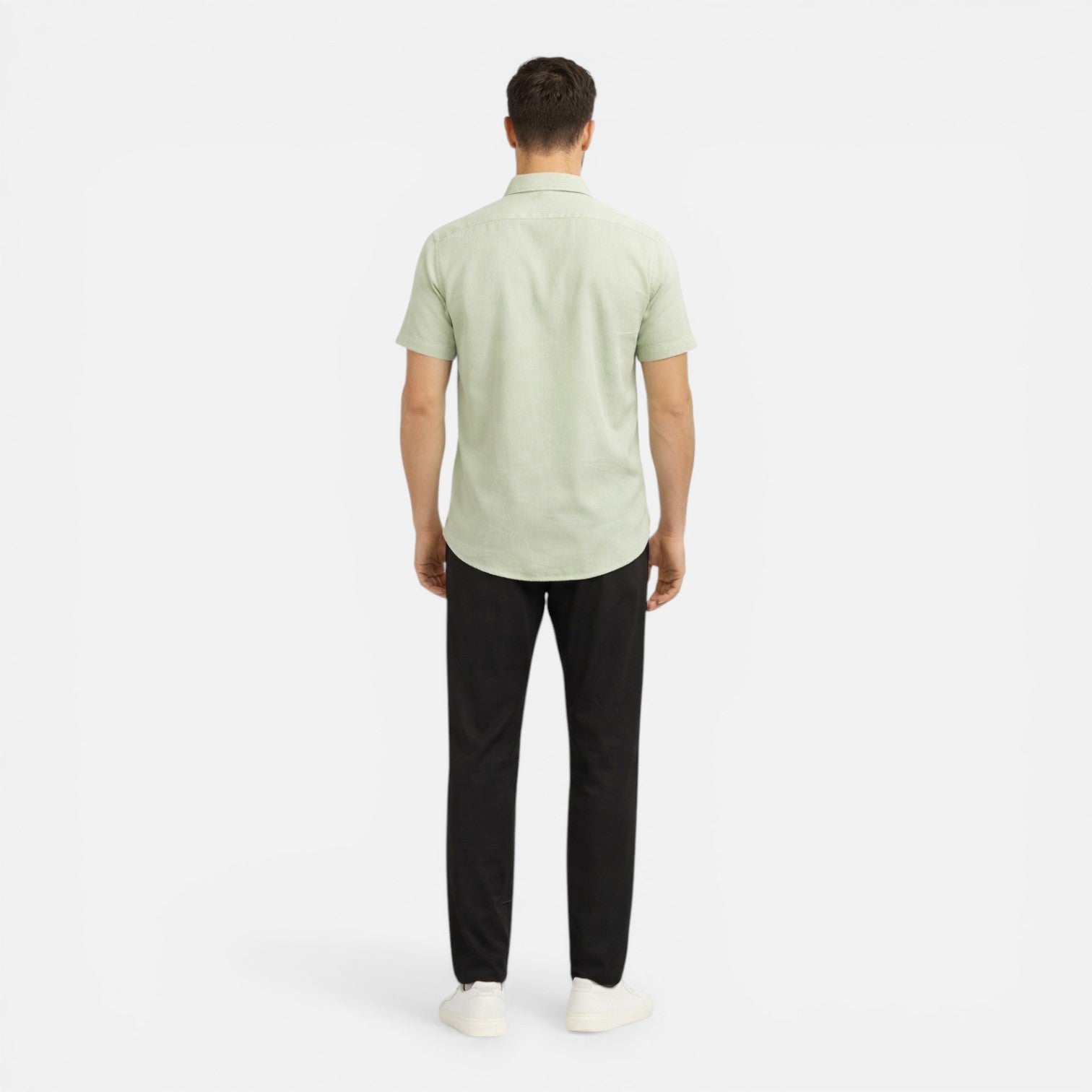 Men's Linen Short Sleeve Button Down Business Casual Shirt