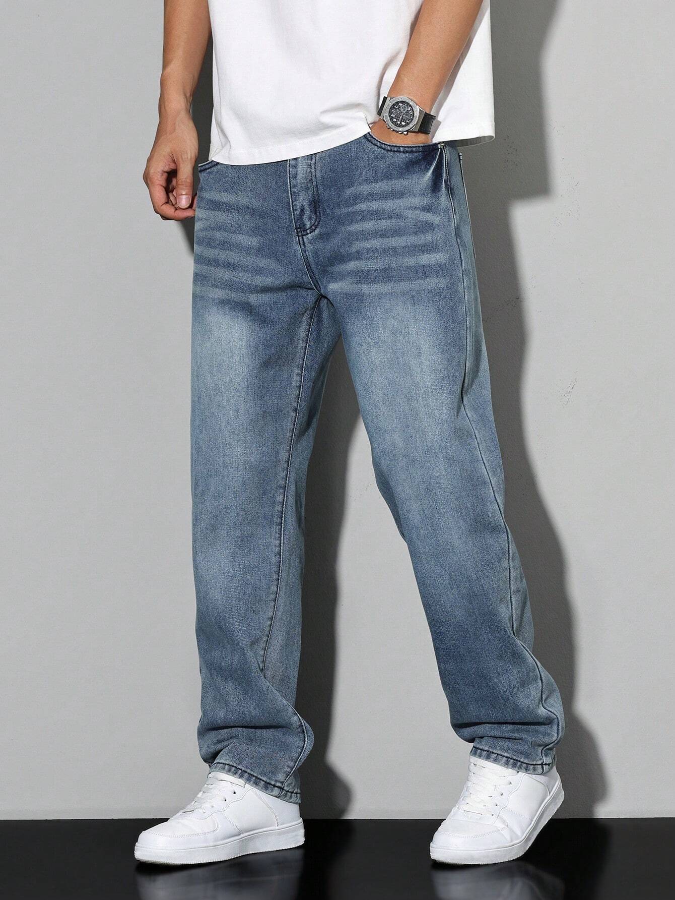 Men’s Straight-Leg Casual Jeans – Clean Finish, Everyday Essential