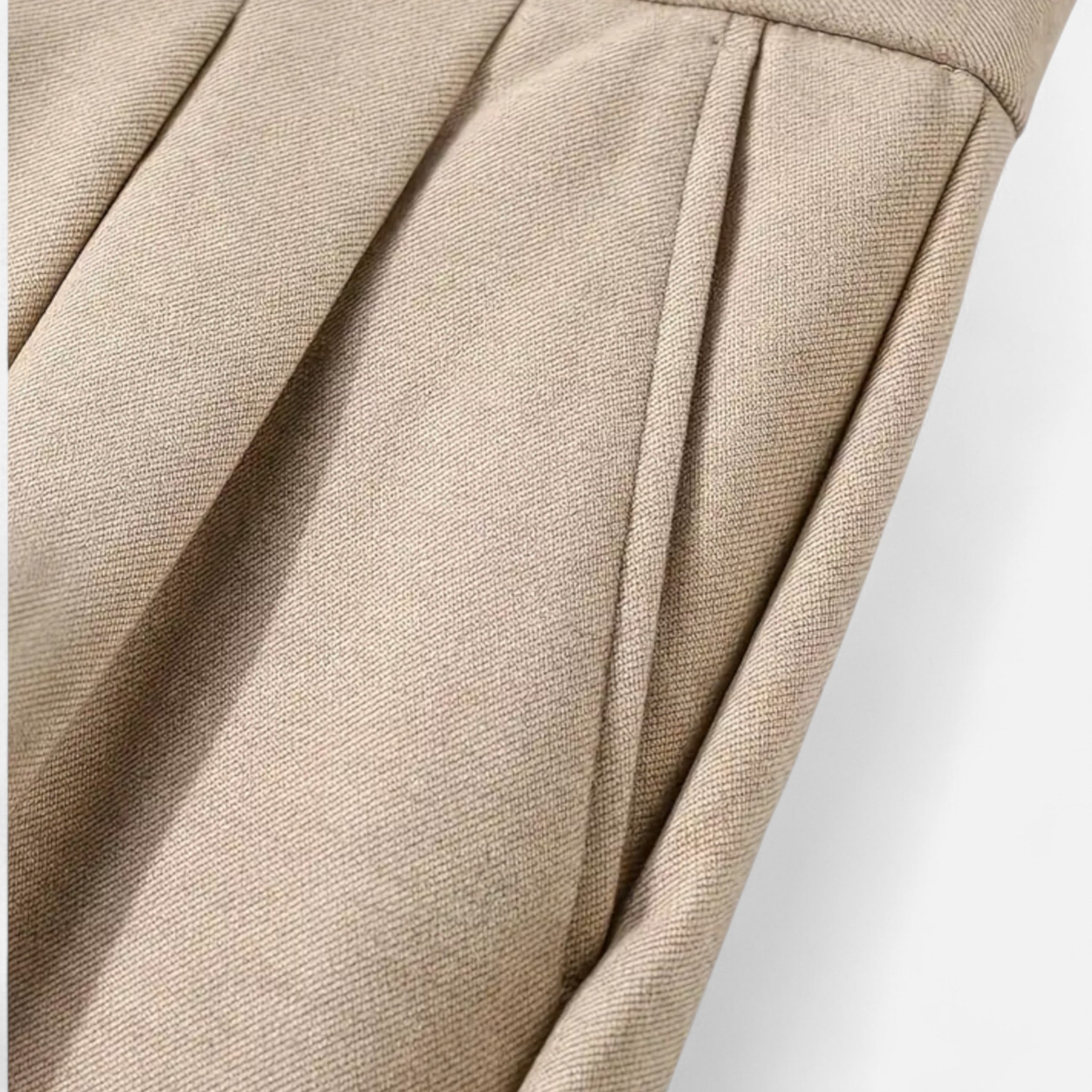 Men's High Waist Pleated Wide Leg Formal Trousers