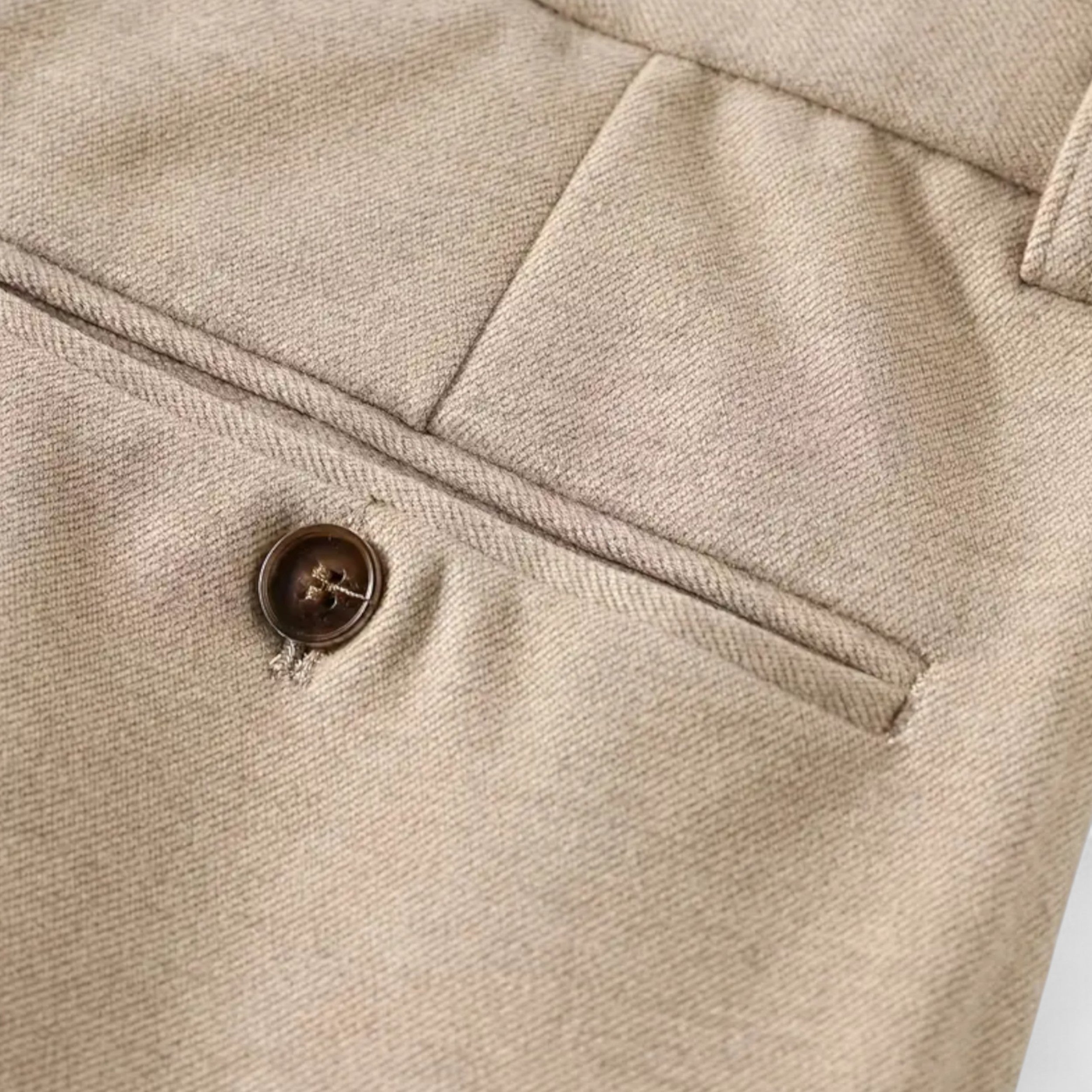 Men's High Waist Pleated Wide Leg Formal Trousers
