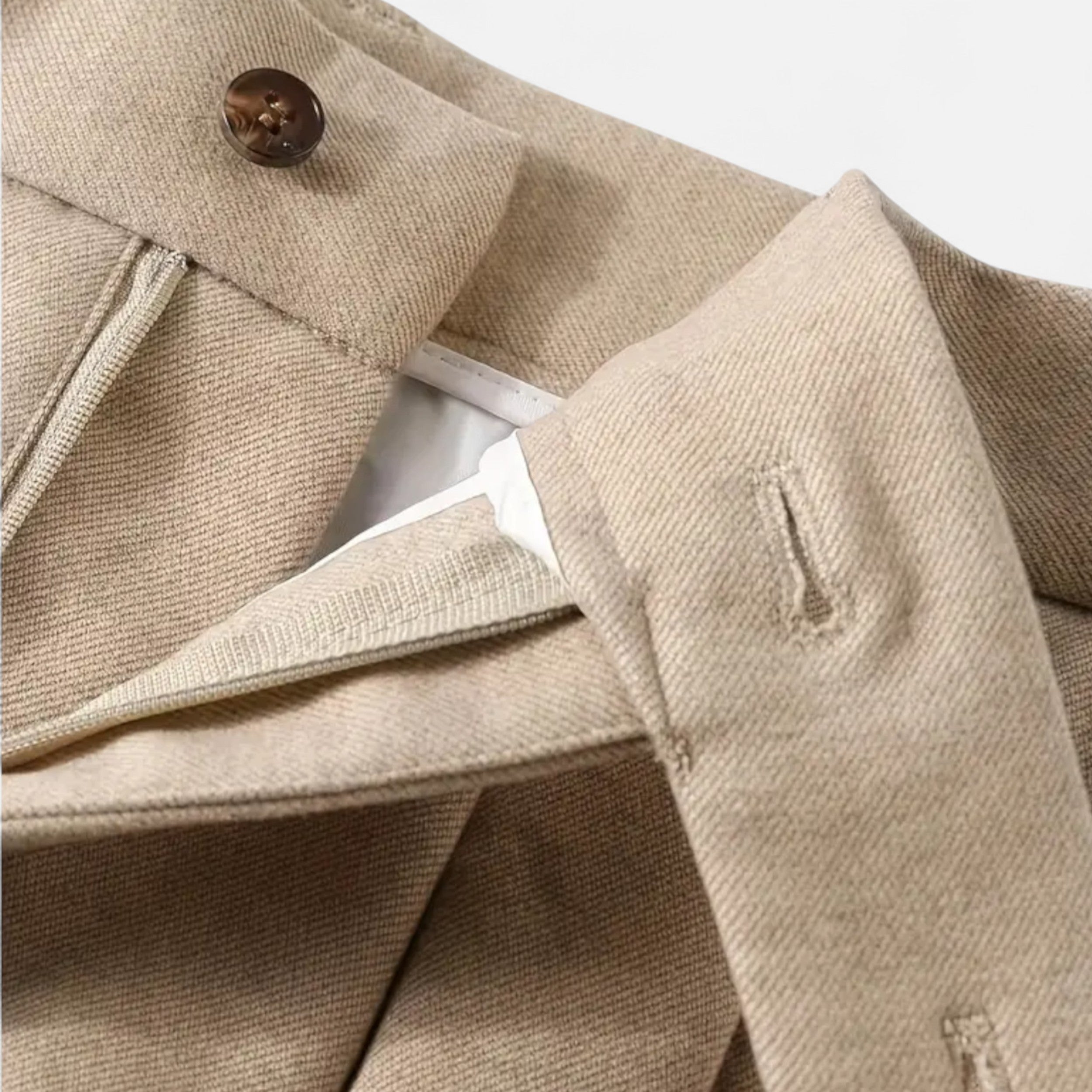 Men's High Waist Pleated Wide Leg Formal Trousers