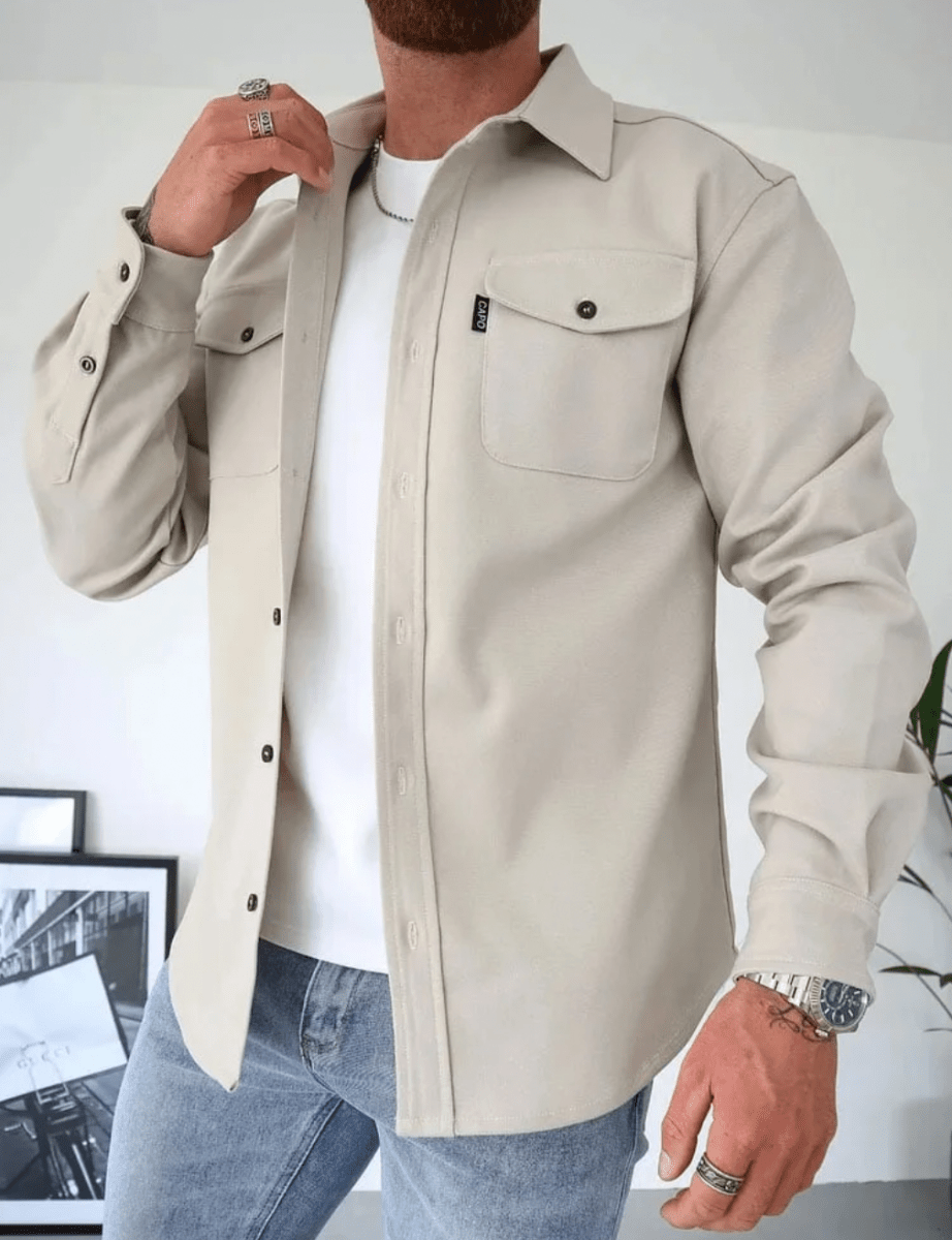 Men’s Casual Overshirt Jacket – Tailored Utility Style
