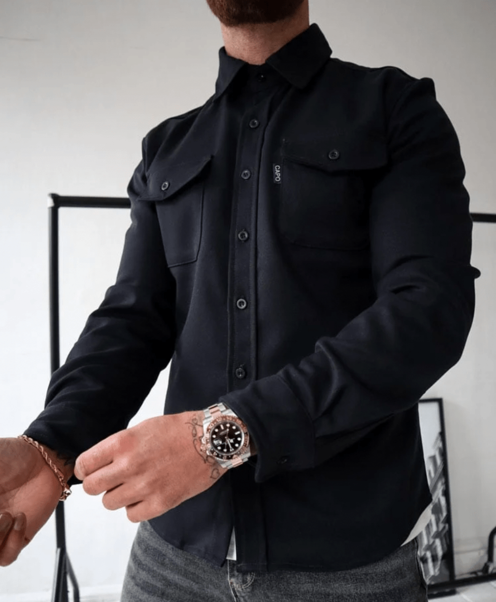 Men’s Casual Overshirt Jacket – Tailored Utility Style