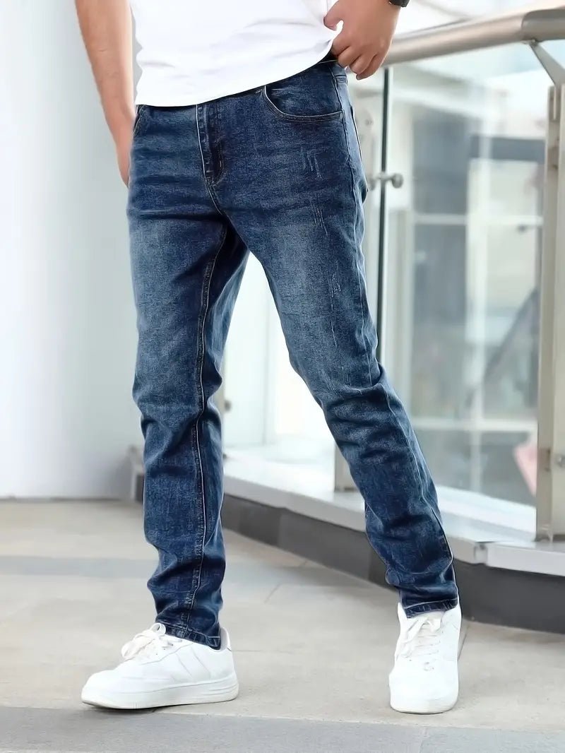 Men’s Casual Slim Fit Jeans with Pockets – Slim Everyday Fit