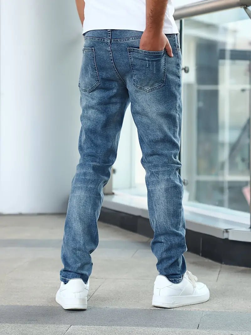 Men’s Casual Slim Fit Jeans with Pockets – Slim Everyday Fit