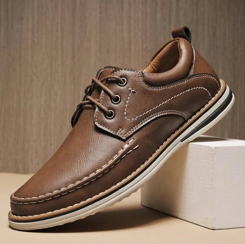 Men's Leather Oxford Lace - Up Shoes