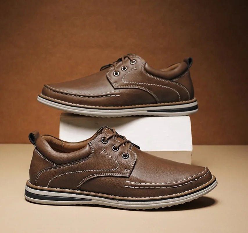 Men's Leather Oxford Lace - Up Shoes