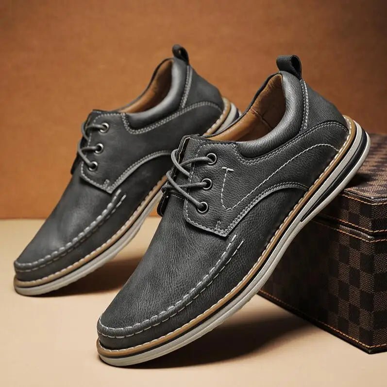Men's Leather Oxford Lace - Up Shoes