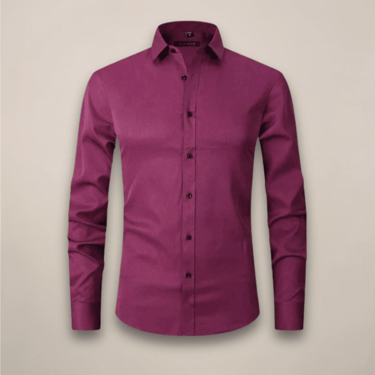 Men’s Long Sleeve Button - Up Shirt with Chest Pocket and Classic Collar