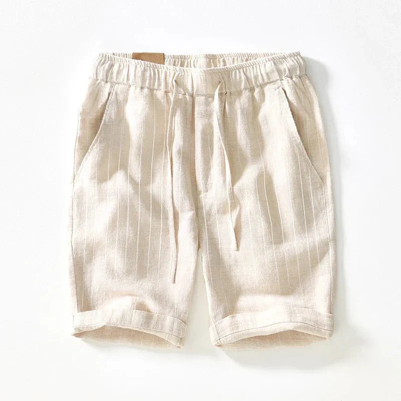 Men’s Pinstripe Drawstring Shorts with Relaxed Summer Fit