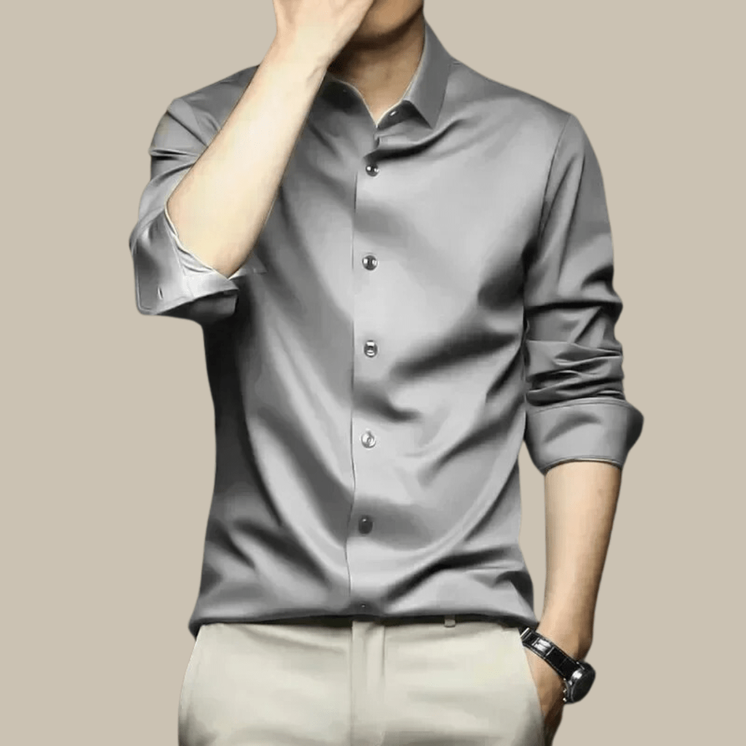 Men’s Refined Long Sleeve Shirt – Tailored Casual Elegance for Day to Evening