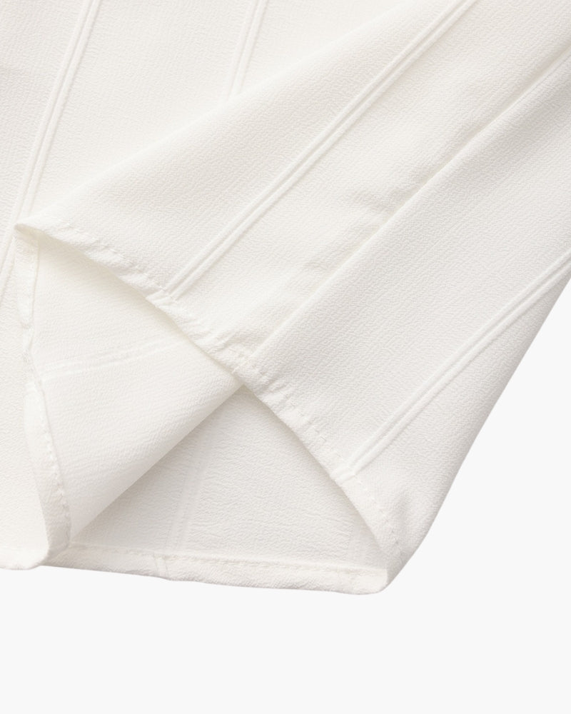 Men’s Ribbed Long Sleeve Button - Up Shirt with Chest Pockets