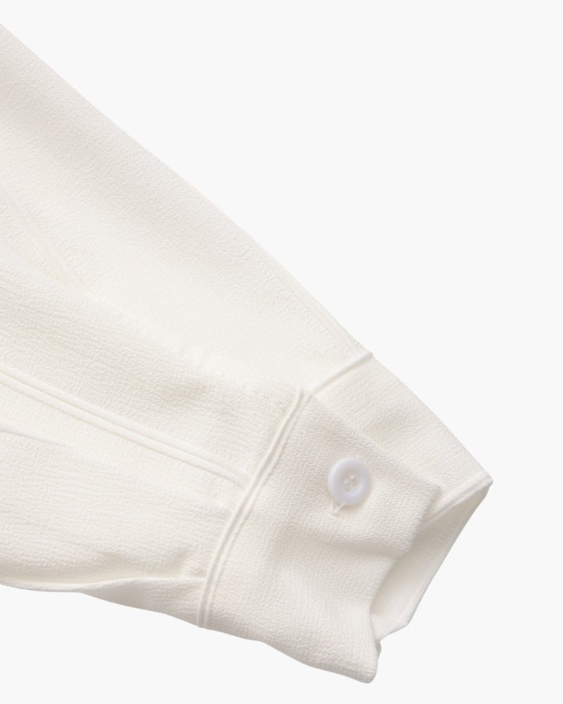 Men’s Ribbed Long Sleeve Button - Up Shirt with Chest Pockets