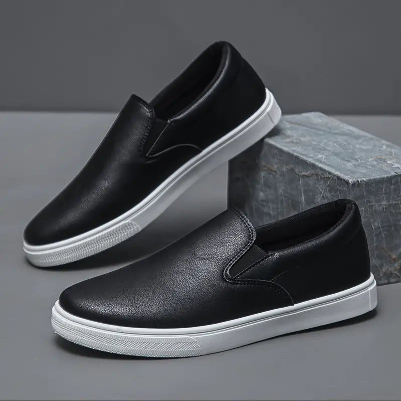 Men’s Slip - On Sneakers with Elastic Side Panels and Low Top Sole