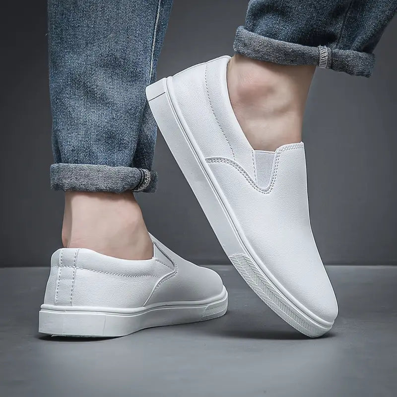 Men’s Slip - On Sneakers with Elastic Side Panels and Low Top Sole