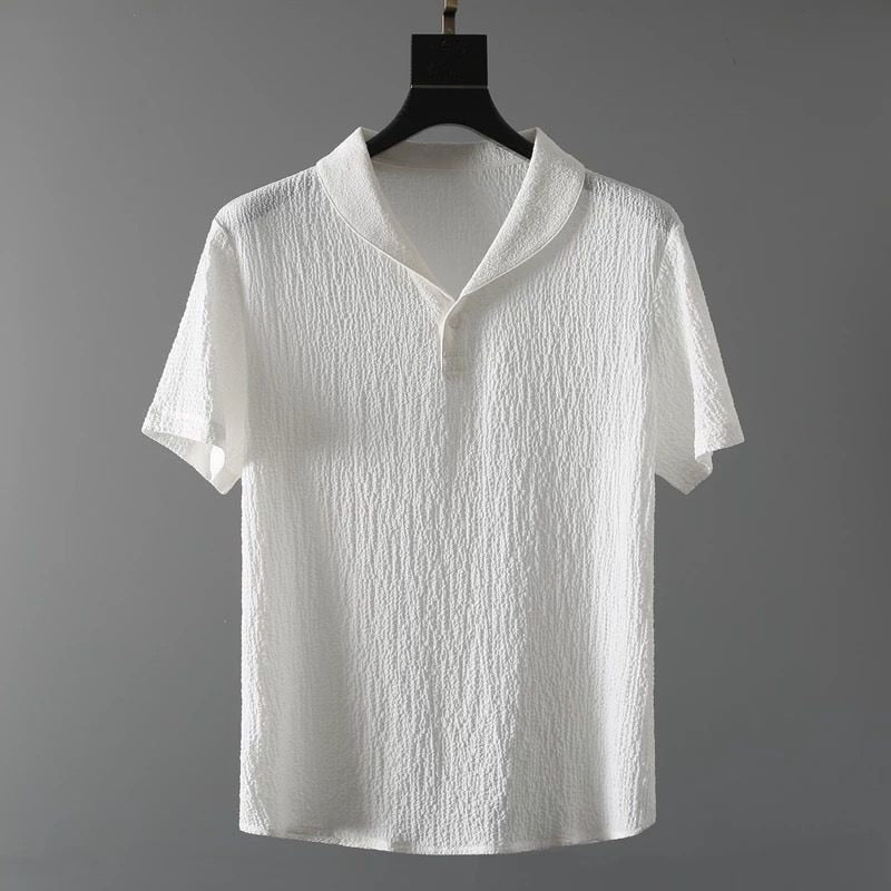 Men’s Summer Two - Piece Relaxed Set – Short Sleeve Top and Drawstring Trousers
