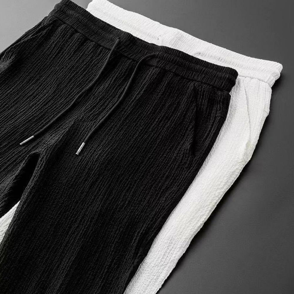 Men’s Summer Two - Piece Relaxed Set – Short Sleeve Top and Drawstring Trousers