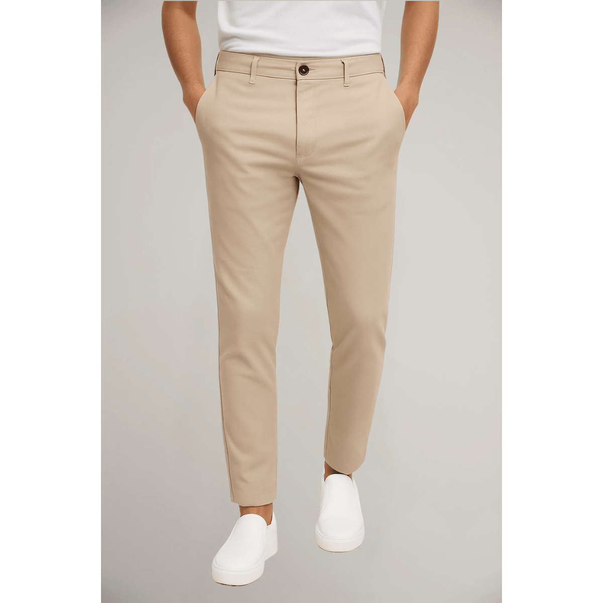 Men’s Tailored Flat - Front Pants with Tapered Leg