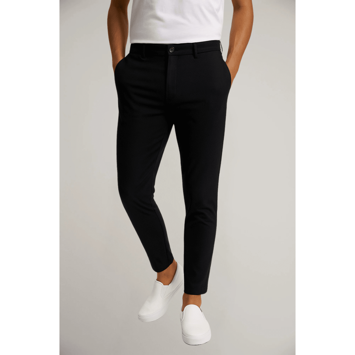 Men’s Tailored Flat - Front Pants with Tapered Leg