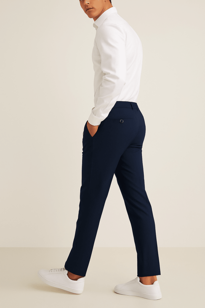 Men’s Tailored Flat - Front Pants with Tapered Leg