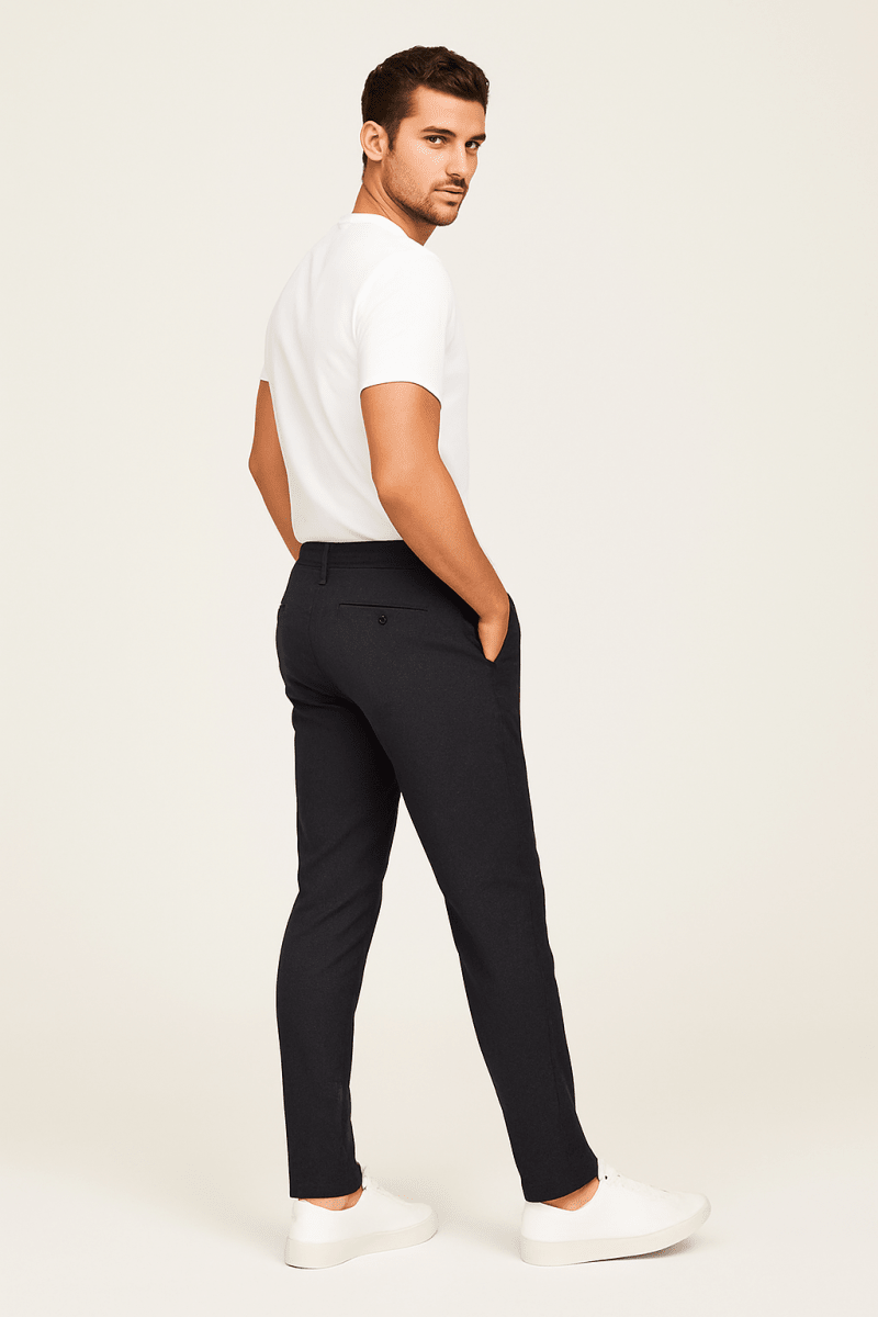 Men’s Tailored Flat - Front Pants with Tapered Leg