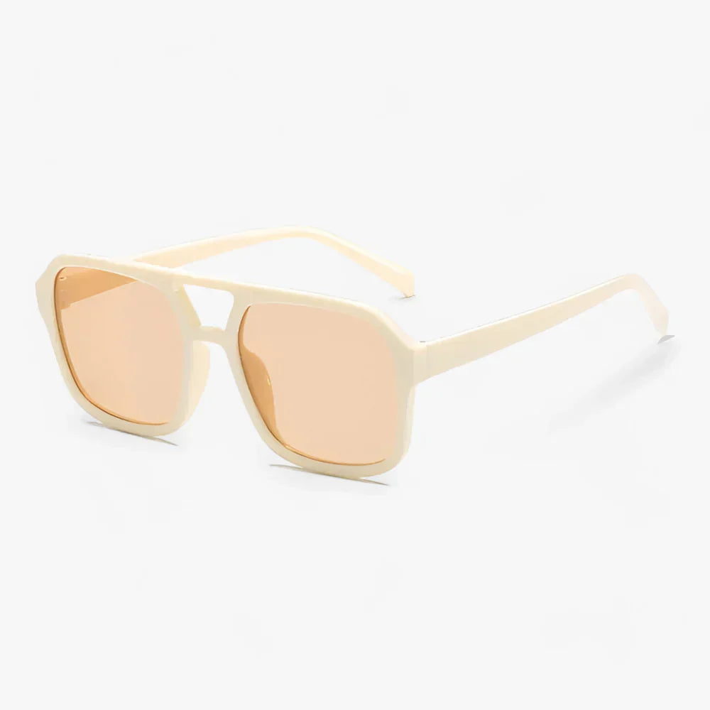 Women's Sunglasses Square Aviator Double Bridge Oversized Frame