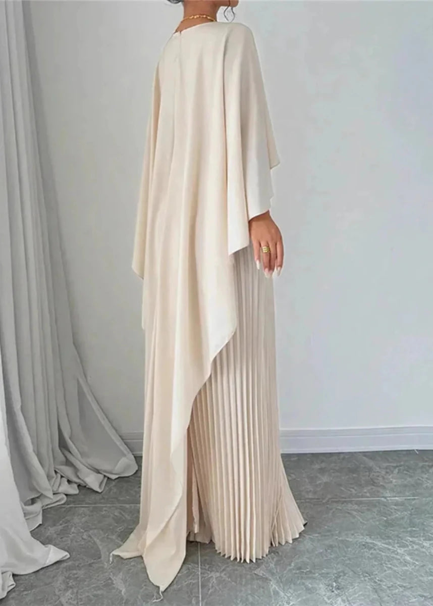 Women's Batwing Sleeve Pleated Maxi Dress
