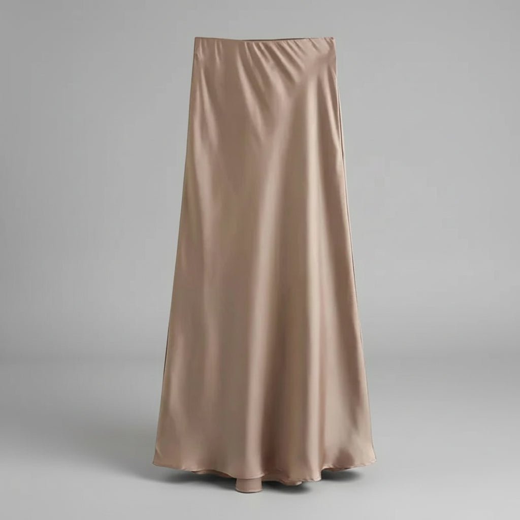 Women’s Midi Skirt with Smooth Finish and Flared Hem