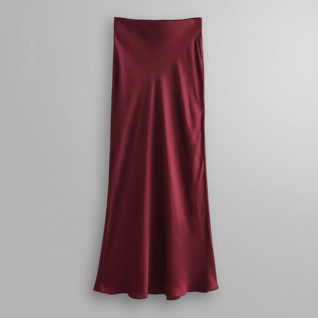 Women’s Midi Skirt with Smooth Finish and Flared Hem