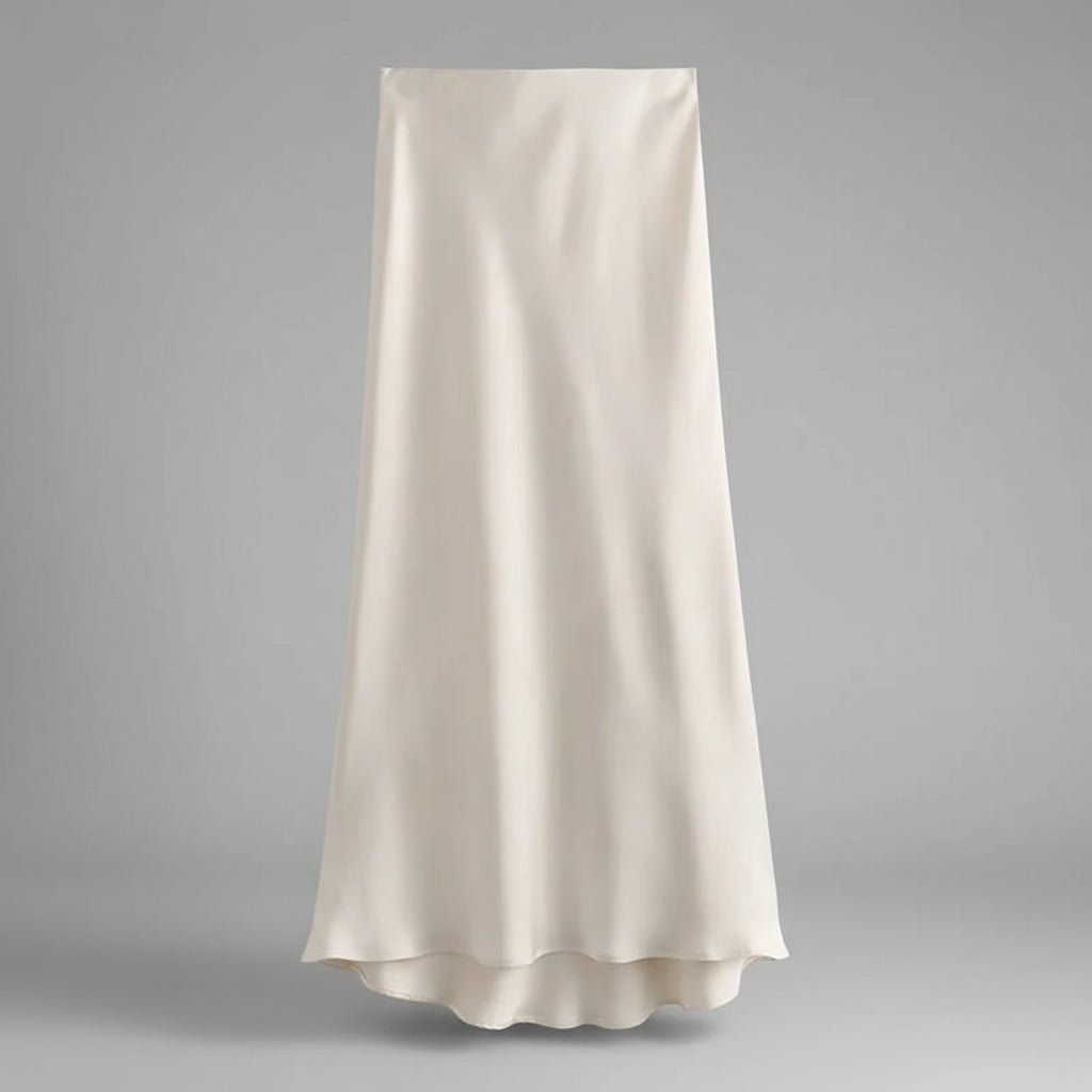 Women’s Midi Skirt with Smooth Finish and Flared Hem