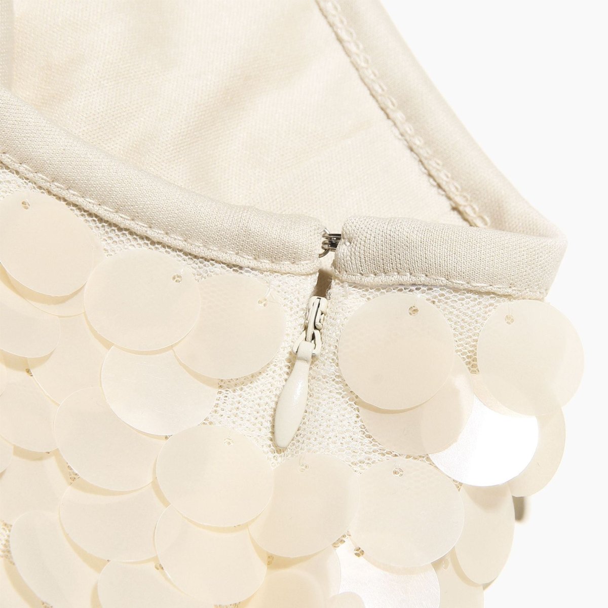 Women’s Mini Skirt with All - Over Sequin Disc Overlay