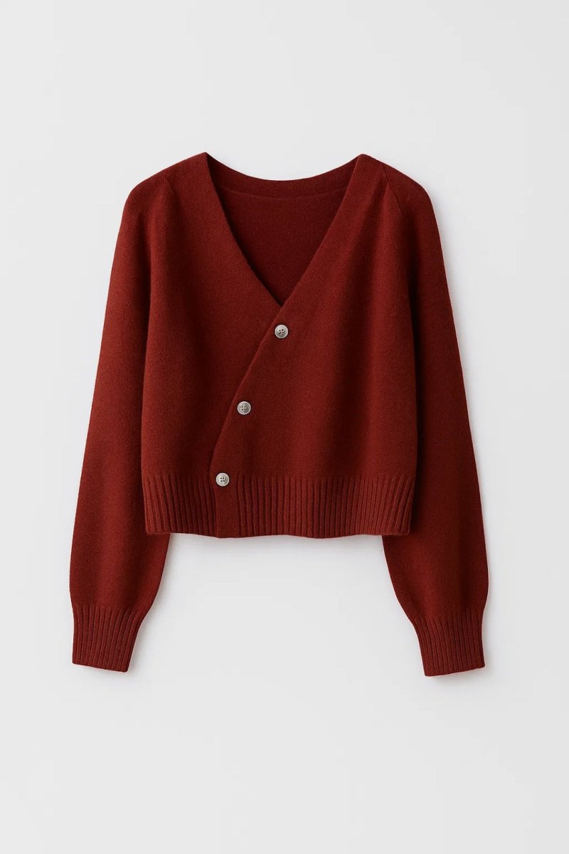 Women’s Wrap Cardigan – Elegant Button - Up Knitwear with Flattering Silhouette